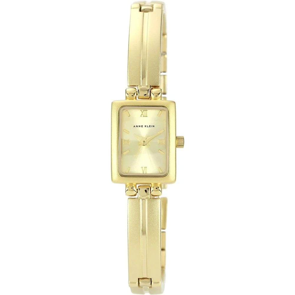 Anne Klein Rectangular Gold Tone Bracelet Watch Quartz Japan Movement Womens‎